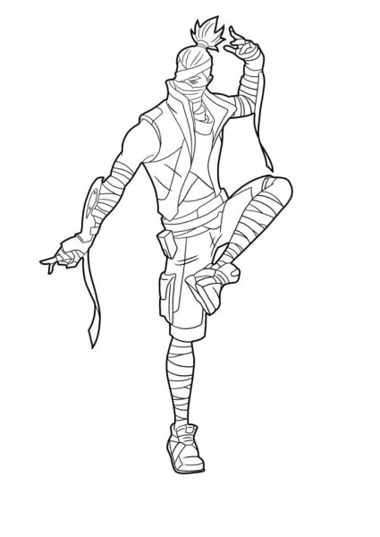 Раскраски ФОРТНАЙТ Ронин