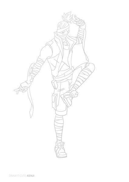 Astro Jack Fortnite раскраска