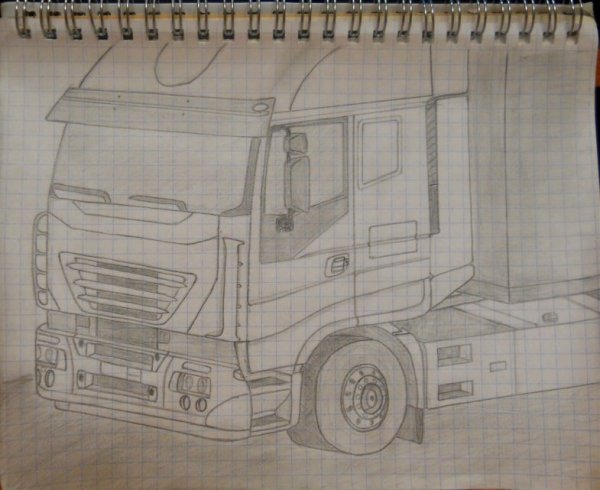 Нарисовать КАМАЗ