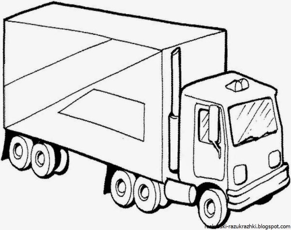 Раскраски грузовые автомобили