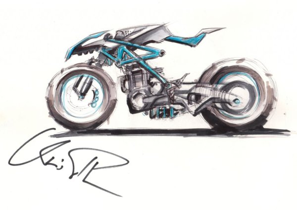 Мотоцикл скетч
