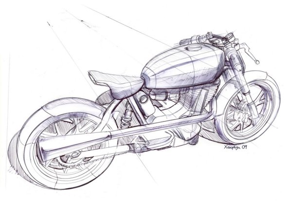 Мотоцикл в перспективе