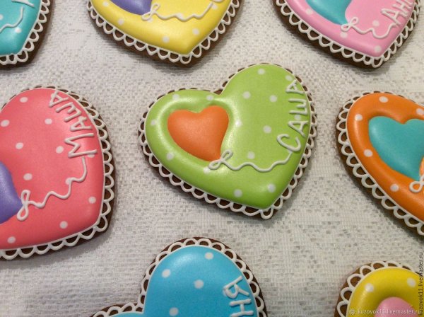 Имбирные пряники сердечки