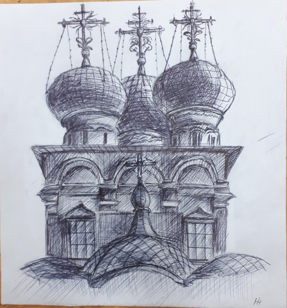 Рисунок Успенского Трифонова монастыря