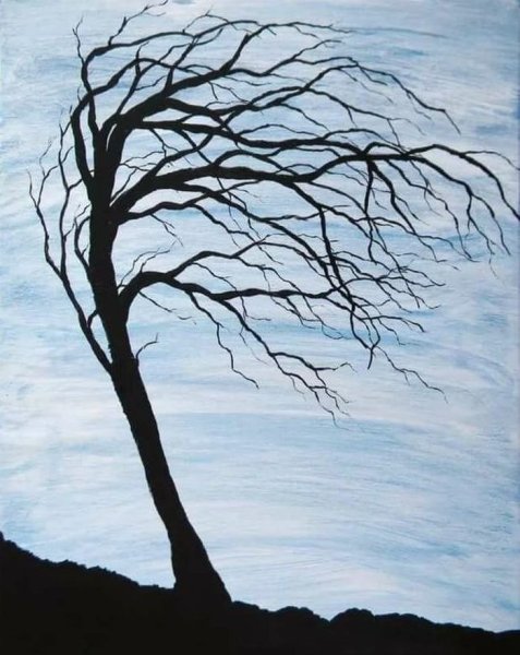 Осенний пейзаж рисунок карандашом