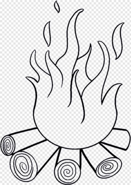 Рисунок костра легкий