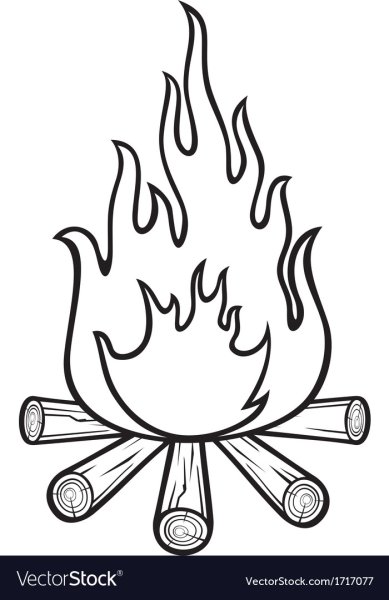 Костер карандашом