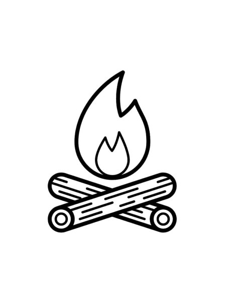 Язычки костра раскраска