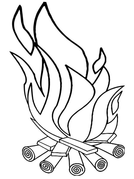 Костер рисунок