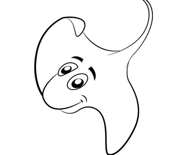 Скат раскраска