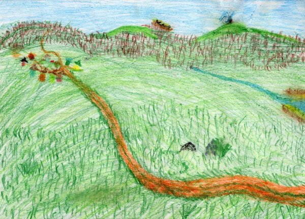 Степь рисунок