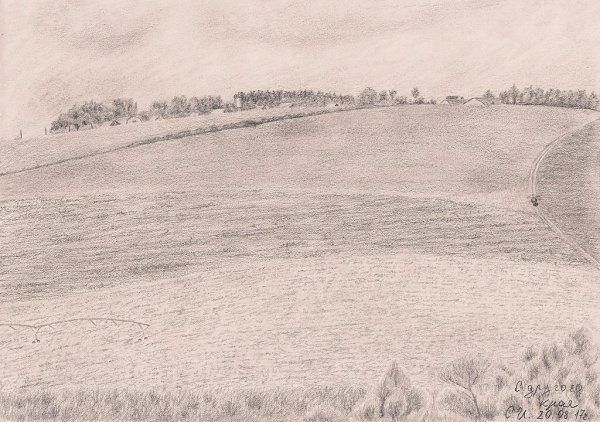 Степь рисунок