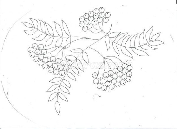 Урок изо осенняя веточка