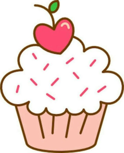 Рисунки для срисовки кексики