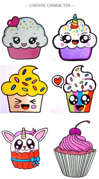 Лёгкие рисунки кексики