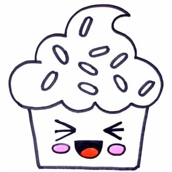 Рисунки легкие кексики