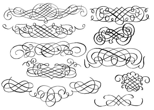 Каллиграфические орнаменты и узоры