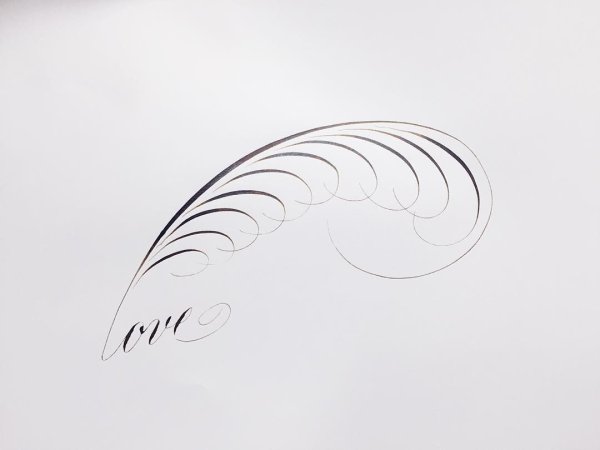 Узоры пером каллиграфия