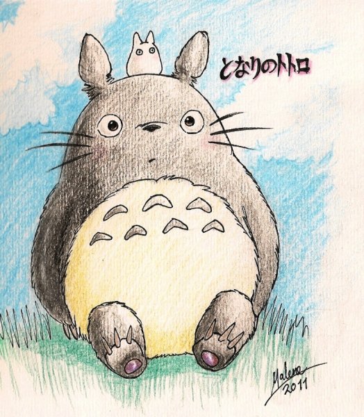 Тоторо нарисовать