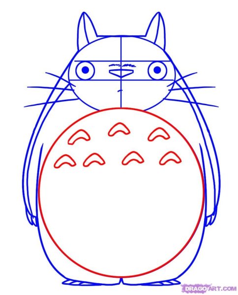 Тоторо срисовать