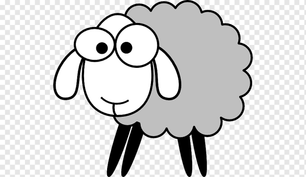 Овечка черно белая