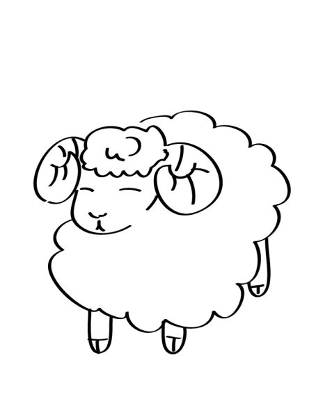 Барашек раскраска