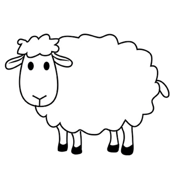 Барашек рисунок карандашом