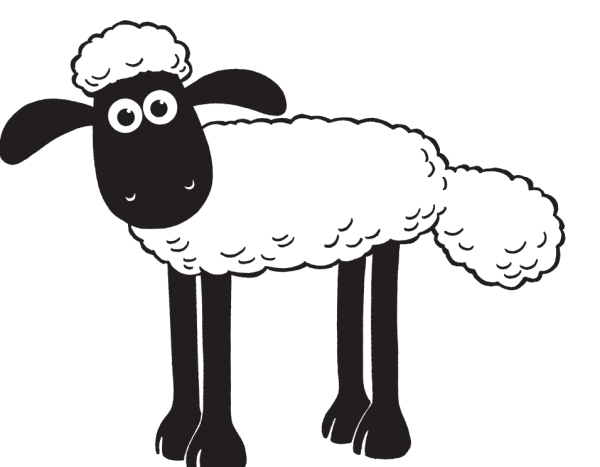 Овечка трафарет