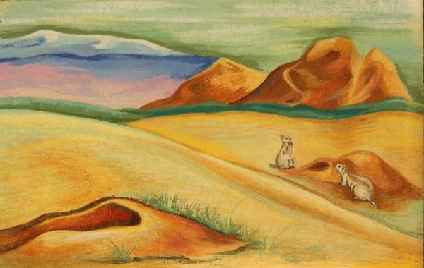 Города в пустыне рисование