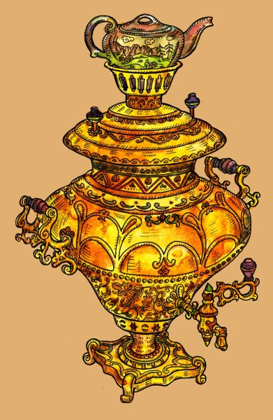 Самовар карандашом