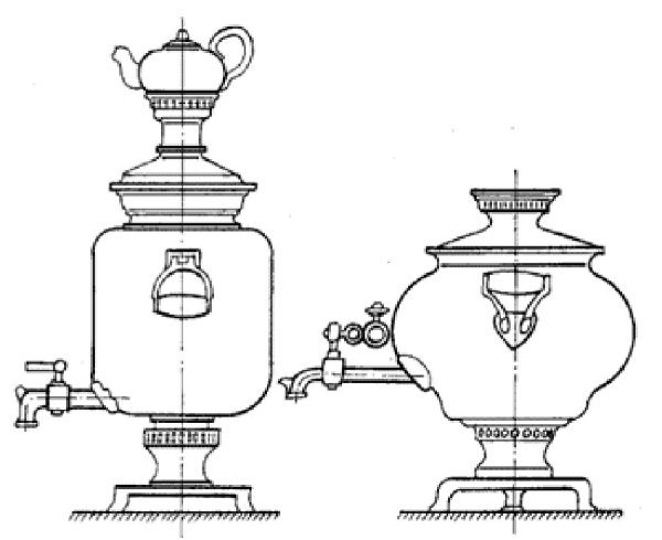 Тульский самовар акварель
