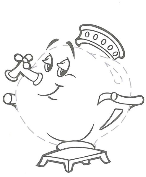 Самовар раскраска для малышей