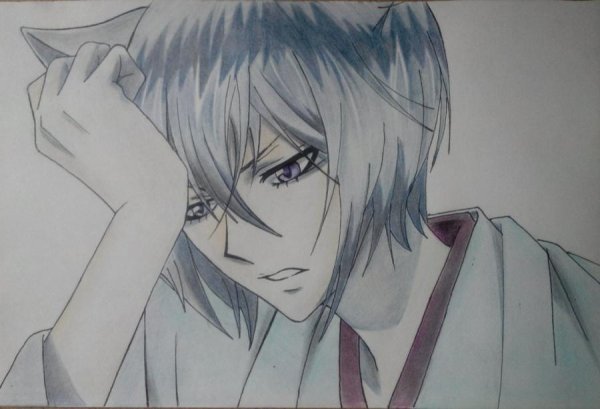 Томоэ карандашом