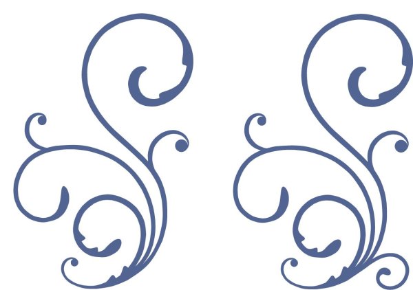 Завитки трафарет