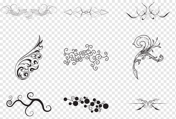 Тату завитушки