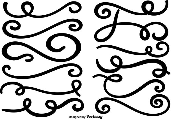 Завитки для печати