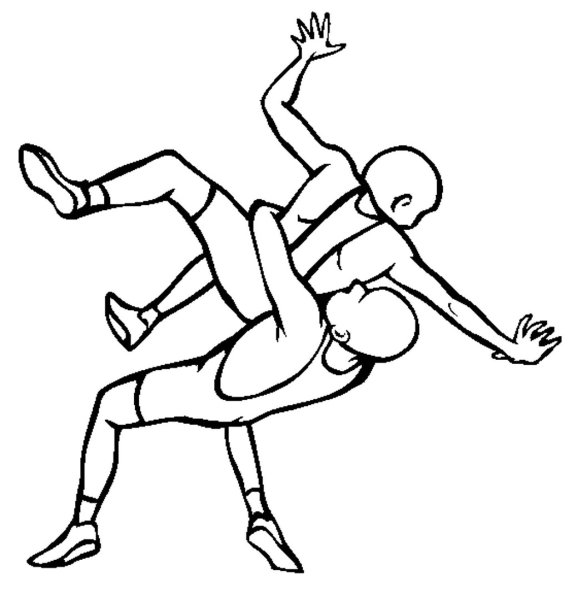 Греко Римский борец раскраска