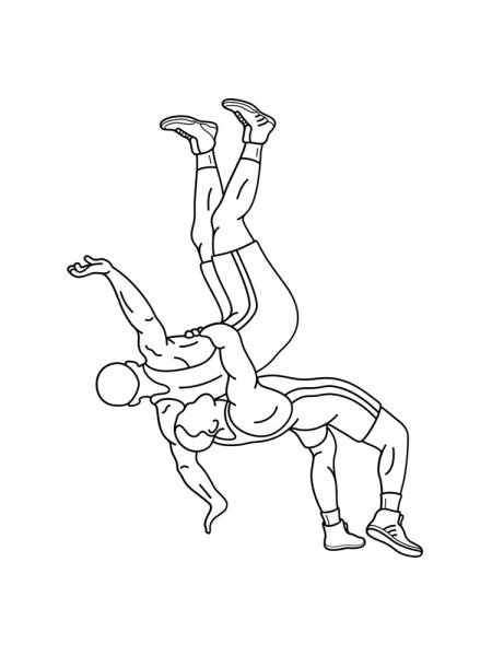 Греко Римская борьба раскраска
