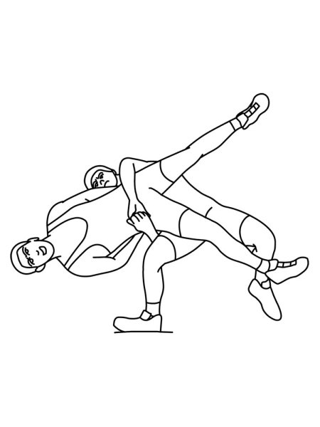 Раскраска борцы