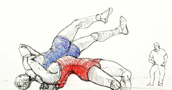 Рисунки греко-римской борьбы