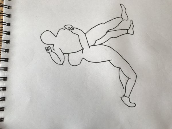 Борец рисунок легкий