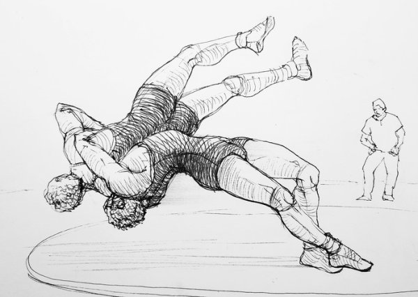 Борьба рисунок