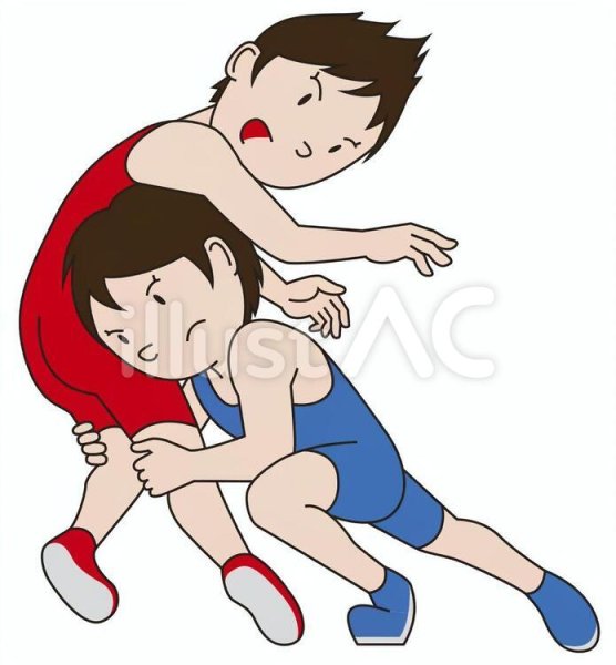 Борцы дети вектор