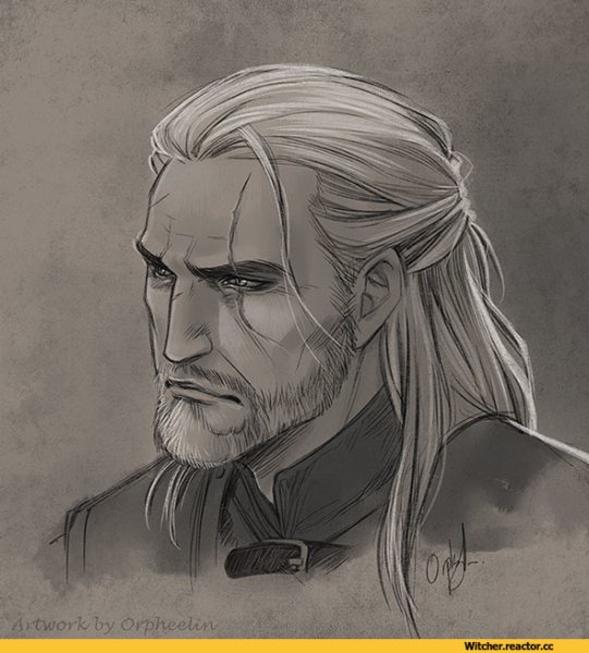 Геральд Ведьмак срисовка