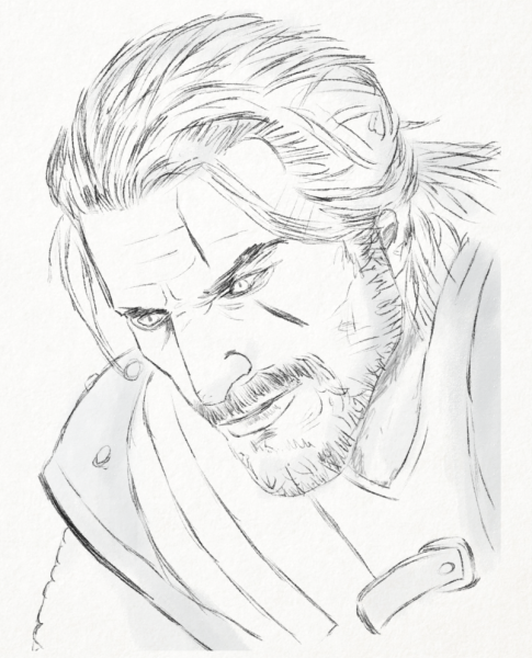 Геральд Ведьмак карандашом