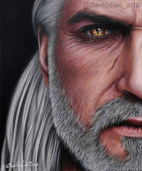 Ведьмак рисунки цветными карандашами