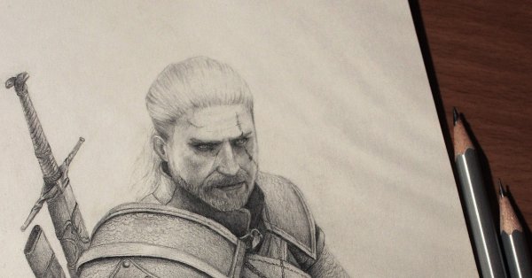 Геральт из Ривии рисунок