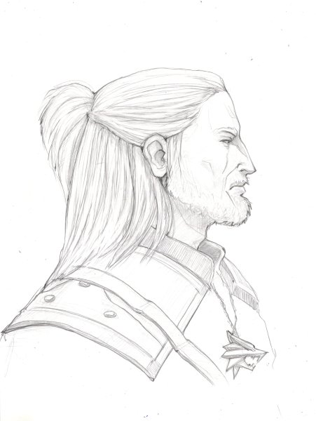 Геральд Ведьмак срисовка