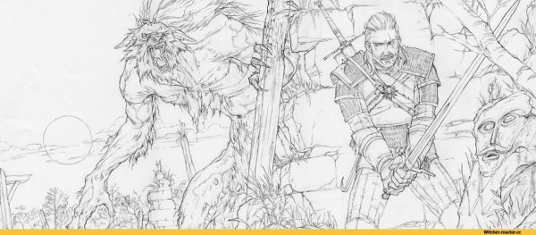 Ведьмак 3 Дикая охота раскраска