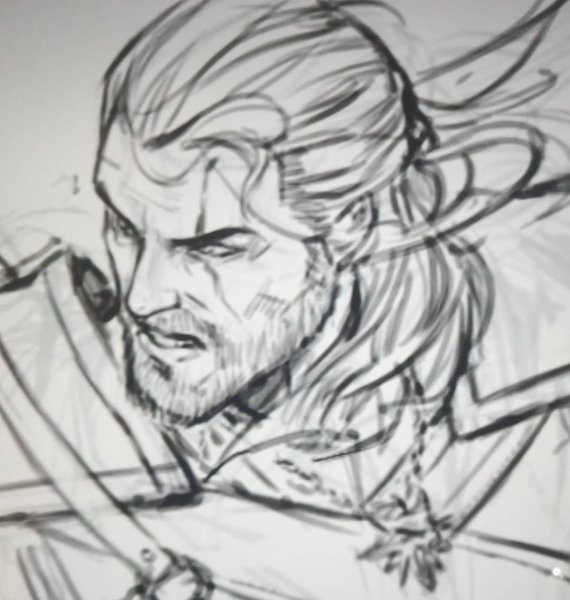 Ведьмак Геральд арт скетч